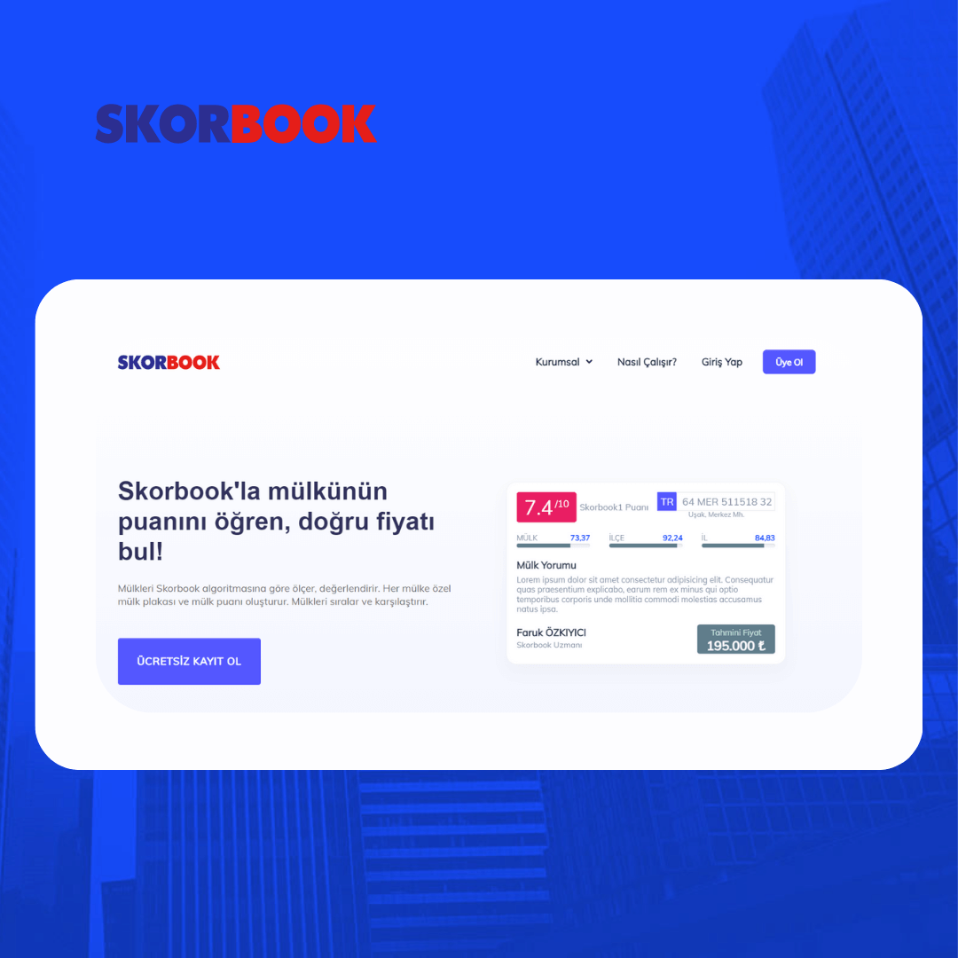 Skorbook Real Estate Portal Custom Software Development