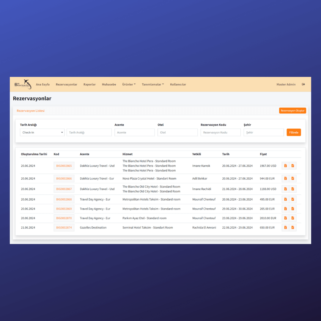 Bigboss Travel Agency Software Custom Software Development