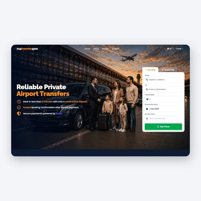 724Transfer4You — European airport transfer marketplace